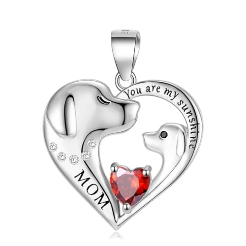 Collier argent sterling femme pendentif cœur soleil et 12 pierres de naissance