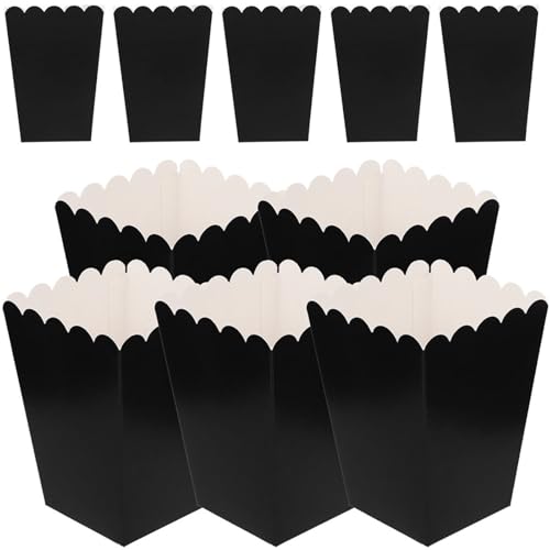 Boîtes à popcorn en carton blanc fiables et sûres HEMOTON pour snacks - 100 pièces