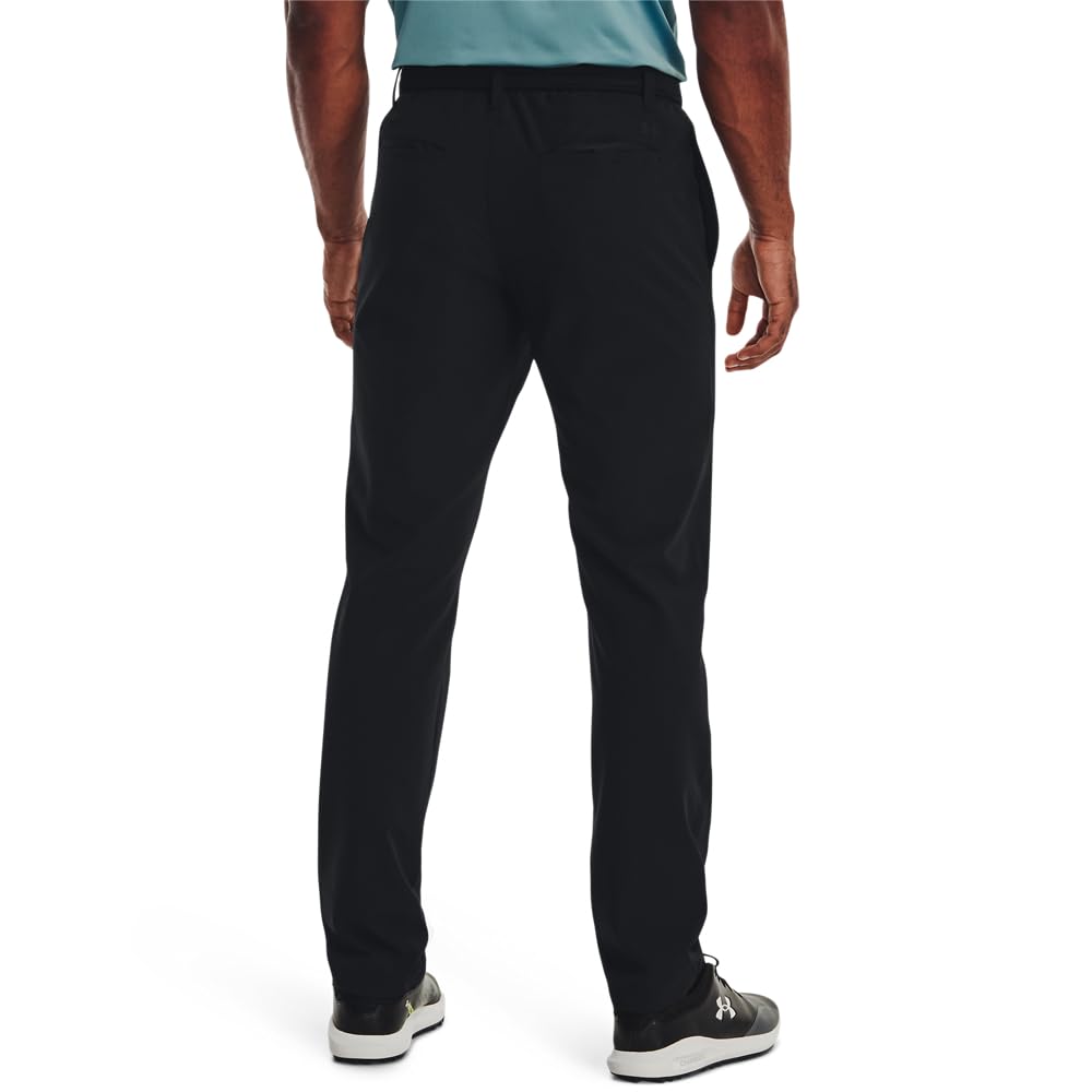 Under Armour Pantaloni da golf da uomo, (001) Nero / Nero, 34W x 32L
