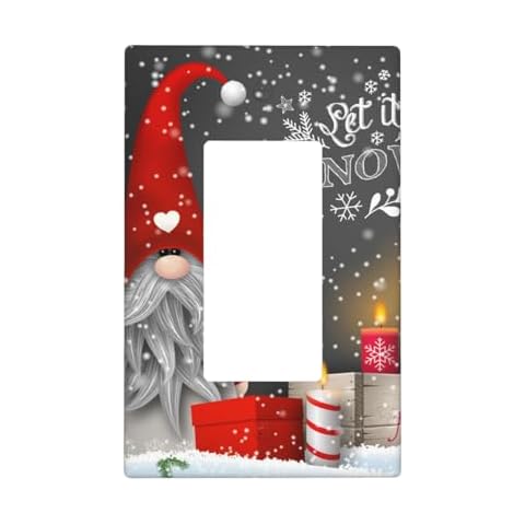 Pznen Christmas Gnome Rocker Light Switch Cover Cover