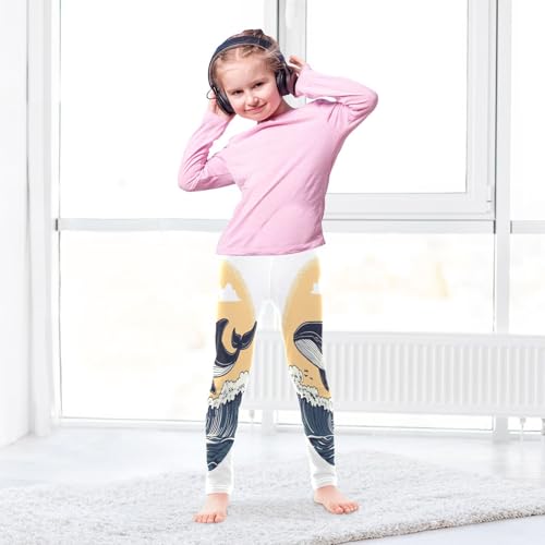 Whale Cartoon Animal Girls Casual Leggings for Kids Printed Long Pant Bottoms Stretch and Soft4