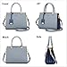 Cnoles Cowhide Leather Tote Handbags Medium Shoulder Bags Ladies Handle Satchel Purse Tote Bag Purse for Women Grey