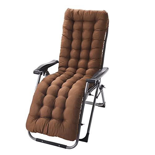 Morbuy Cojín para Tumbona de Jardín, Suave y Cómodo Cojín Reclinable Colchoneta Tumbona Exterior Ideal para Tumbonas, Sillas y Hamacas (Marrón,48x170x8cm)