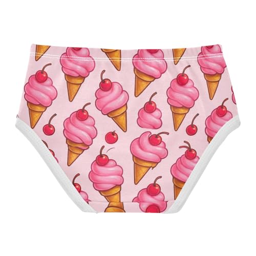 Joisal Fun Print Toddler Underwear Floral 2t Cotton Panties Little Girl Cartoon Ice Cream Cones Pink Kids Undies Briefs2