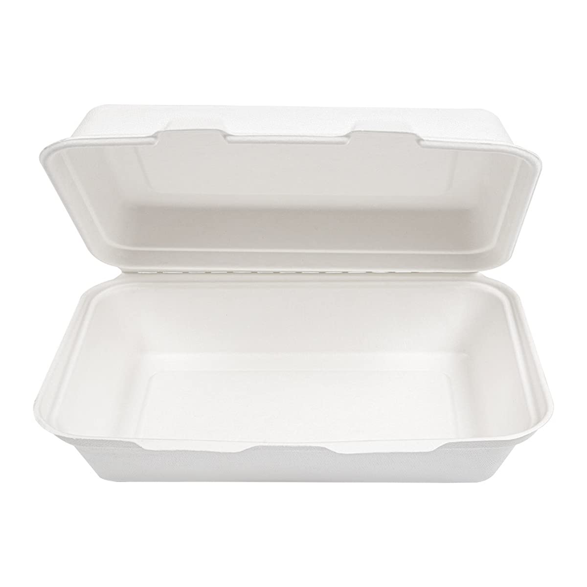 García de Pou 50 Unités - Coquilles L Bionic 1 L 16 x 24 x 7,5 cm Blanc Bagasse