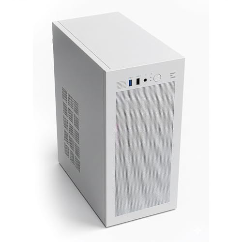 Zalman CUBIX Compact Mini Tower mATX PC Case, Heavy-Duty 0.8T Steel Chassis, Micro-ATX DTX ITX SFF SFX HTPC Small Form Factor Chassis with USB 3.0, 80mm Preinstalled Fan, Fits ATX PSU, White