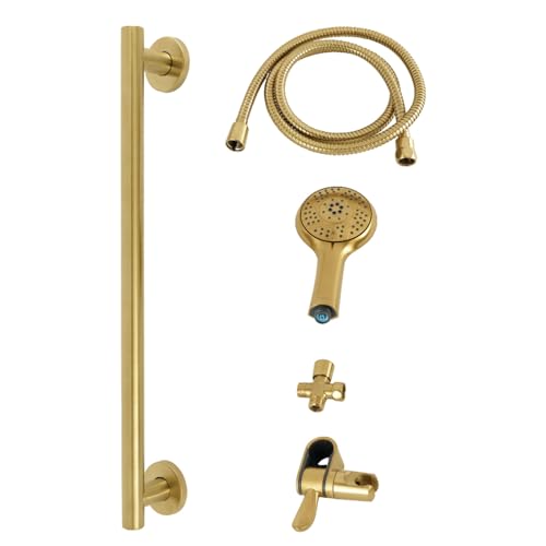 Kingston KAK1547D Juego de Ducha Compatible, Latón Cepillado miniatura 1