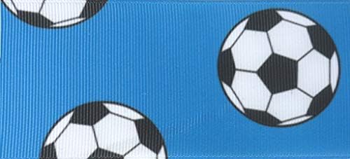 Football Dark Blue Cake Decoration Ribbon Grosgrain Wrap Wrapping Craft 1m 50mm