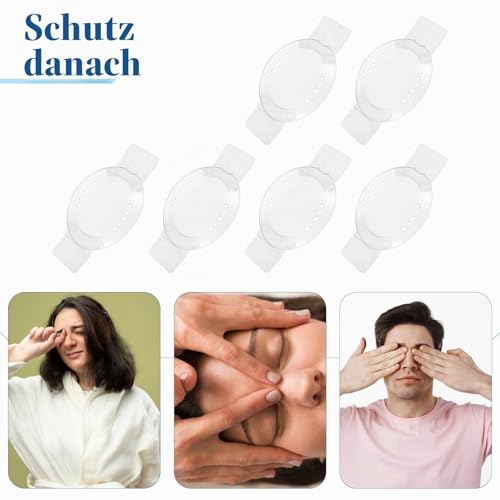 Augenschutz nach Kataraktoperationen, Kunststoff, bequem, transparent, mit Belüftungslöchern, für Kinder und Erwachsene nach Operationen, Augenschutz, 6 Stück