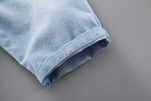 Calças jeans para bebês calças suspensório infantil menino jeans crianças meninas roupas sólidas par