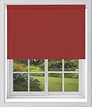 Caecus Red Blackout Roller Blinds Made To Measure Window Blinds Easy Fit Child Safe Thermal Properties Home Office Fitting Included Up To 210cm Width x Up To 160cm Drop
