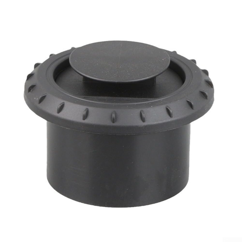 Warmluftauslass 75mm Für Diesel-Heizung - Drehbarer Lüftungsschacht Aus Kunststoff (Schwarz)