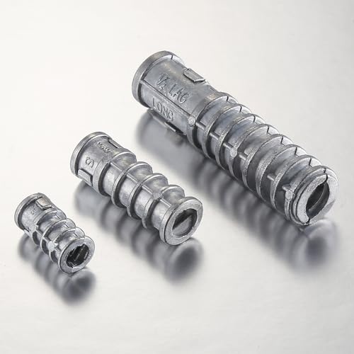 Wensilon DXM01 30Pcs)1/4 * 1-1/2 Lag Shield Anchor Long Zinc Alloy Bolts Concrete Anchors thumb #4