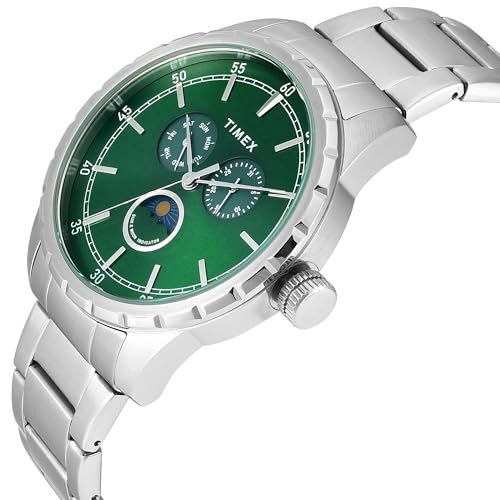 Image of TIMEX Green Round Dial Analog Men's Watch - TWEG28503