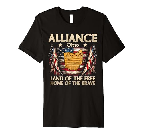 Alliance Ohio USA Flag 4th Of July Premium T-Shirt