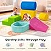 ALBERTO 7-Piece Toddler Climbing Set, Soft Foam Play Gym for Indoor Active Play, Kids Climbing Toys for Crawling and Sliding, Developmental Motor Skills Toys for Ages 1-3, No Ball Included