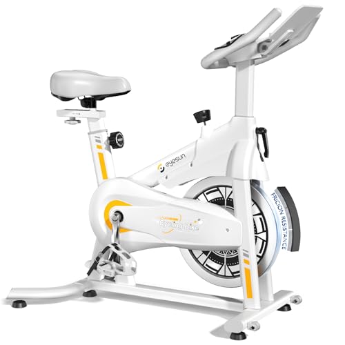 Image of Exercise Bikes for Home,Spin Bike with Adjustable Magnetic,Brake Pad Resistance Silent Belt Drive,350lbs /300lbs Weight Capacity &Upgraded Version Seat for Home Cardio&Weight Loss(QM-530W)