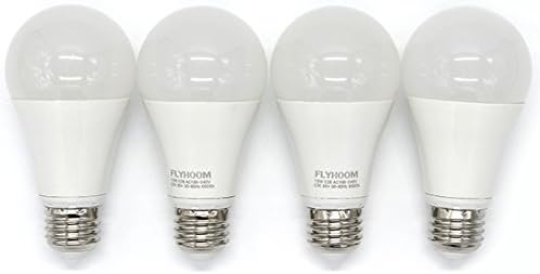 A19 Non Dimmable LED Bulb, E26 Base 75W Equivalent Energy Saving Light Bulb, 6000K, 1200 Lumens, CRI 85-4 Pack