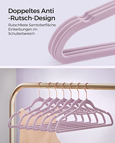 SONGMICS Kleiderbügel Samt, rutschfest, Platzsparend, 50er Set – Ansicht 3