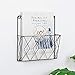 Porte-revues mural en maille métallique pour magazines ou journaux - Panier de rangement pour la maison, le salon, le bureau (A)