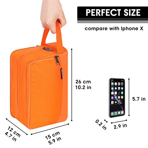 Image of WANDF Travel Toiletry Bag for Men, Small Dopp Kit for Toiletries | Water-Resistant Fabric, Travel Bag for Toiletries, Compact Storage, Shaving Accessories, Weekend Trips