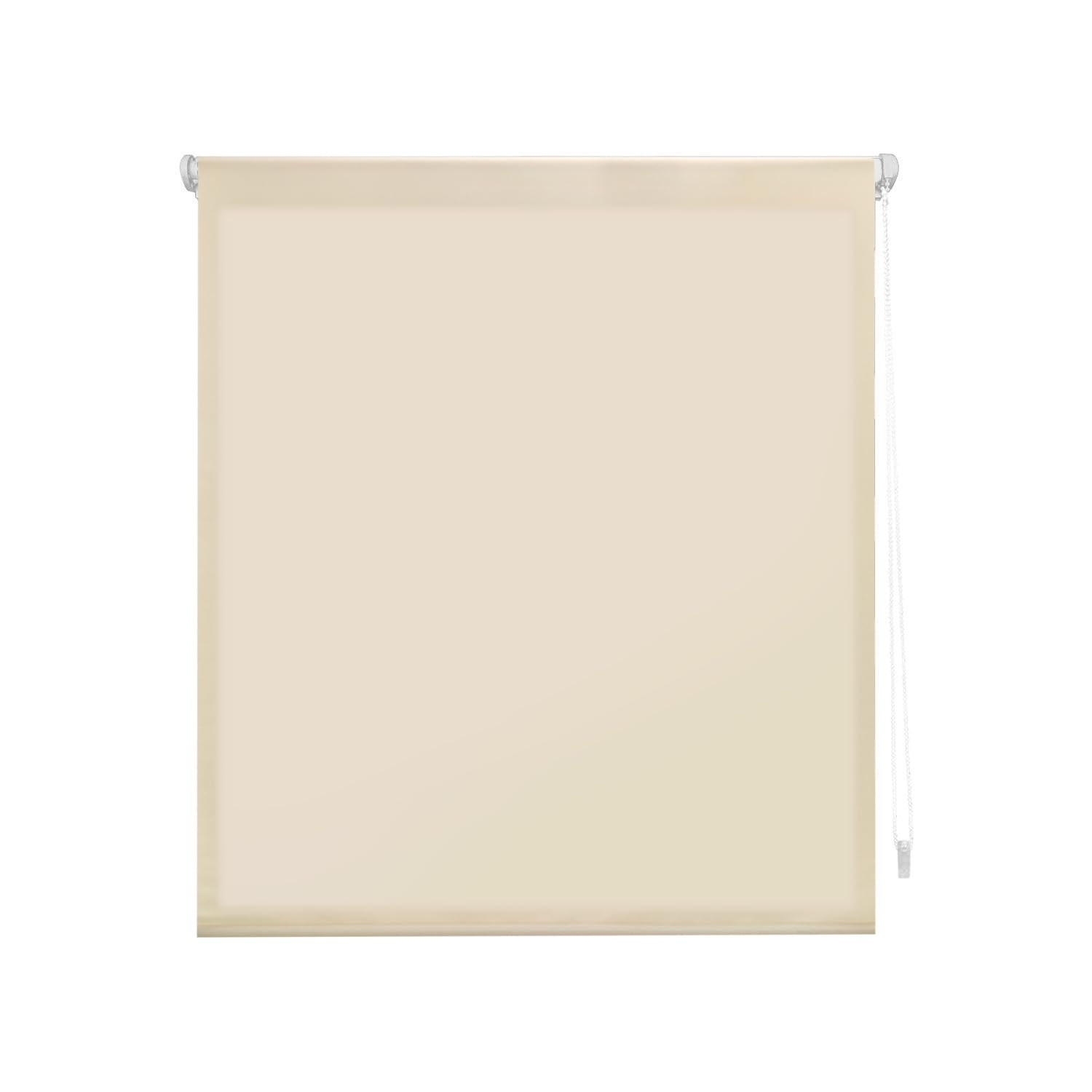 Decorblind EasyFix roller blind translucent, no tools or drilling required, roller blind: 42 x 180 cm, width x length/dimensions fabric: 39 x 175 cm, beige smooth, blind for windows