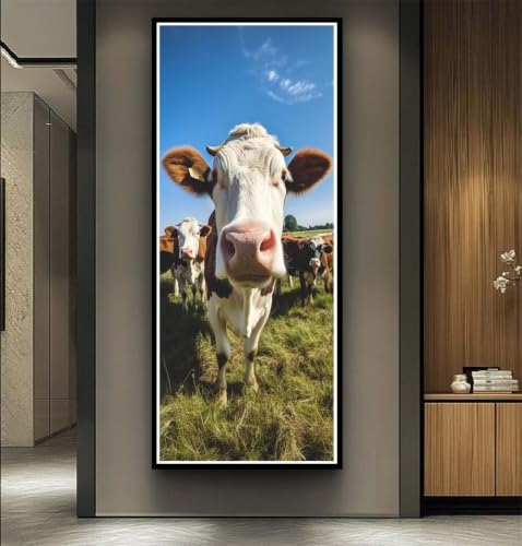 Broderie peinture pour décoration murale haut de gamme modèle vache 5D