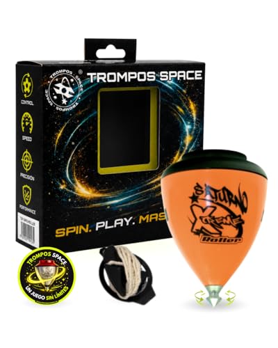 SPACE TROMPOS   Saturno Xtreme Roller, Color Naranja, Cuerda y Packaging