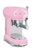SMEG ECF01PKEU, Espresso Machine 50's Style, Pastel Pink