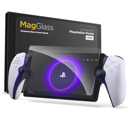 magglass Protection d'écran en verre trempé pour PlayStation Portal - Ultra HD/anti-rayures - Protection d'écran pour lecteur à distance (8")