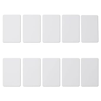 10 PCS Writable T5577/CET5577 125KHz RFID Rewritable White Contactless Card Blank Tag ID Card General Proximity Card