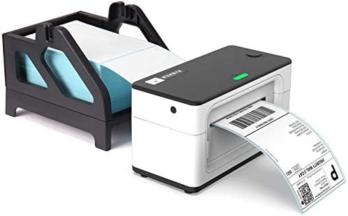 MUNBYN Label Holder Thermal Label Tray Printer Paper Holder for Rolls and Stack Fan-Fold Labels,Label Dispenser for Desktop Label Printer