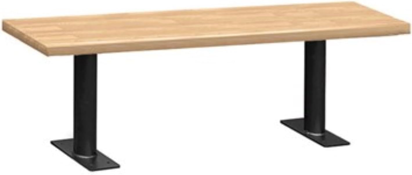 Salsbury Wood Locker Bench - 60 Inches - 14 Inches Deep - Light Finish - Bolt Mounted