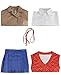 PJOALDES Anime Monika Sayori Yuri Cosplay Costume School Uniform Outfit Halloween Dress (Small)