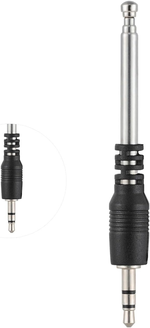 1 Sztuki 3.5MM Męska Antena Teleskopowa 4 Sekcji 16CM/6.3Cale Mini Antena Radiowa AM FM Teleskopowa do Odbiorników AV Odtwarzaczy Domowego Kina Telefonów Komórkowych
