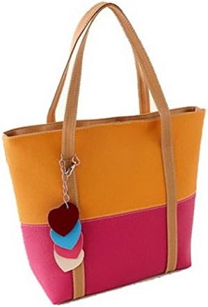 Meet Color Stylish Contrast Color Roomy Simple Casual Shoulder Tote Handbags