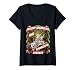 Femme Chiens de Noël chauds câlins et dalmatiens T-Shirt avec Col en V