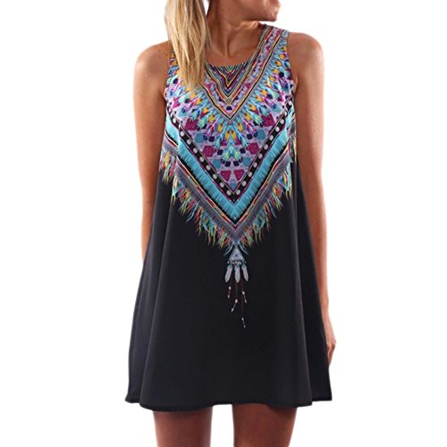 JLTPH Mini Vestito Stampato Vestiti Spiaggia Donna...