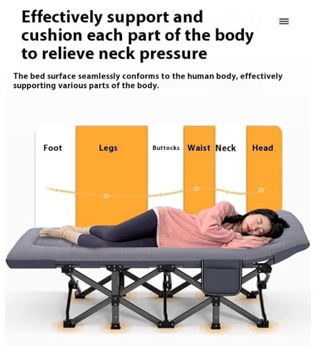 Lit pliant extérieur avec matelas pour pause déjeuner et bureau - 7