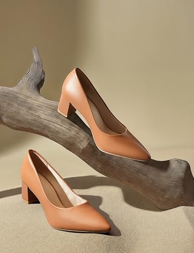 Image of Symbol Premium Women's 'Desk to Dinner' Block Heel Pumps (Ortholite Insole|Stylish Heels)