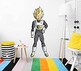 Oedim Vinilo de Pared Tamaño Real Dragon Ball Super Vegeta Super Saiyan, Producto Oficial, 45x130cm, Vinilo para Paredes, DBS
