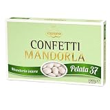 Crispo Confetti alla Mandorla Intera Pelata 37 Bianchi, Confetti Classici per Matrimonio, Bomboniere, Confettata, Battesimo, Comunione, Cresima, Anniversario, Senza Glutine 1Kg