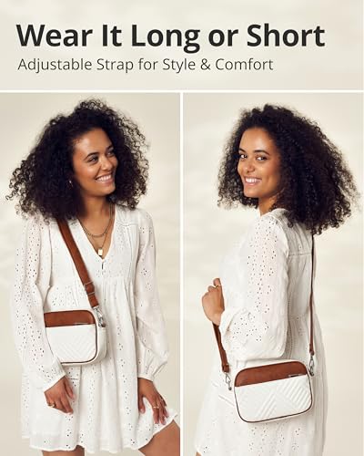Image of Vantamo Premium Quilted Crossbody Bags for Women with Anti-Pickpocket Clip, Vegan Leather Handbags, Travel Purses for Women