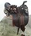 Australian Outrider Aussie Horse Premium Leather Hand Made Saddle Style with Horn with Leathers & Stirrups and Girth (20'')