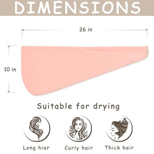 YHPDYL Toalha de cabelo rosa vermelha branca