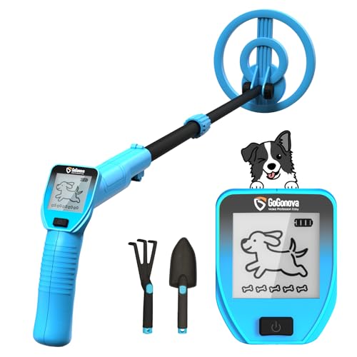 Image of GoGonova Metal Detector, Adjustable 27.5 inch - 37.8 inch Metal Detector for Kids with LED Display, Lightweight Kids Metal Detector Kit with 6.8 inch Waterproof Search Coil, Gift for Boys & Girls, Blue
