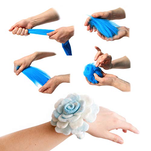 Glaciart One Spinning Fiber Merino Wool - Super Soft 20 Colors (10Gram/0.35Oz Per Color) Unspun Roving Wool For Felting And Felting Yarn Craft Supplies #TOP4