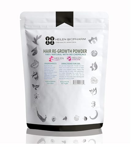 LMP Hair DIY Hair Regrowth Hair Pack – Amla, Aloe Vera, HIbiscus, Henna, Bhringraj, Rose, Basil, Moringa & Onion (200 gram)