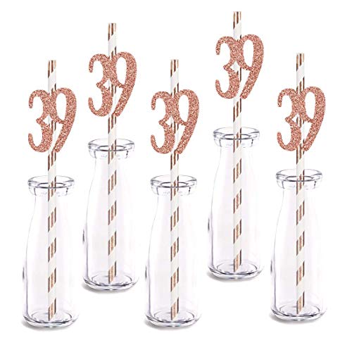Sorbete Decorativo Rose Gold Glitter 24 piezas