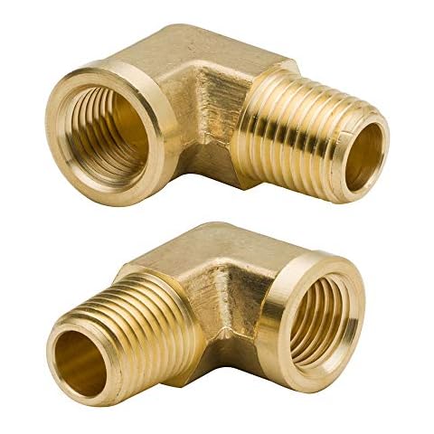 Legines 90 Degree Brass Street Elbow 1/2" NPT Male x 1/2" NPT Female Forged Pipe Fitting (Pack of 2) Cover